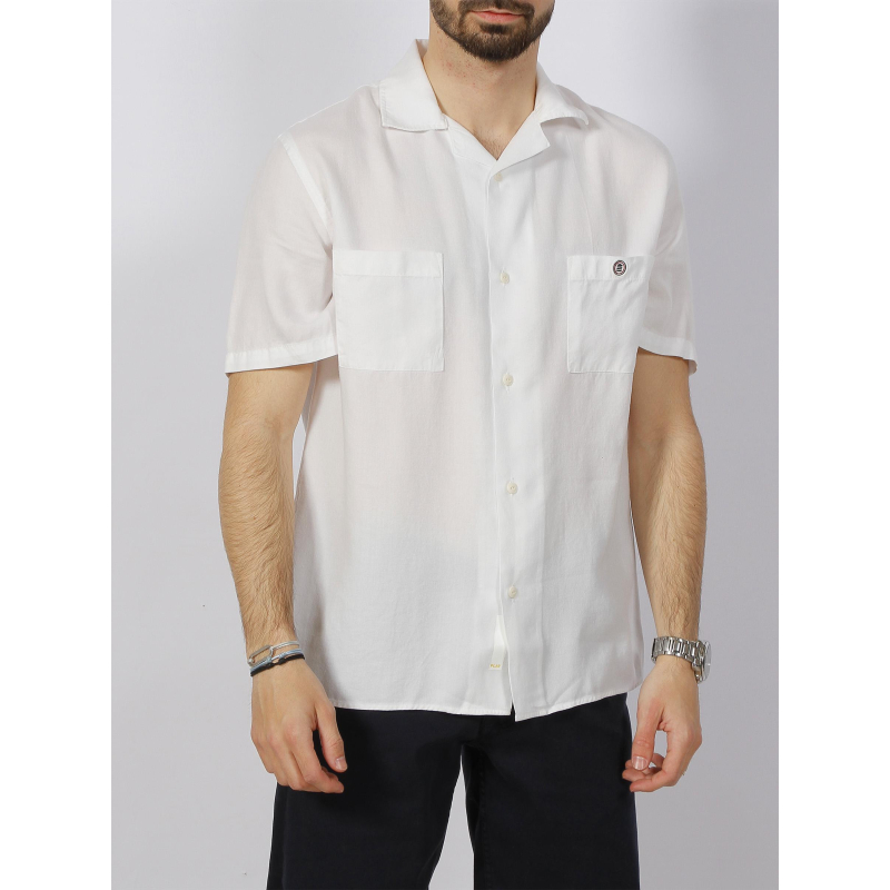 Chemise légère hawai blanc homme - Serge Blanco