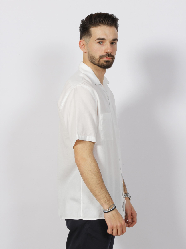 Chemise légère hawai blanc homme - Serge Blanco