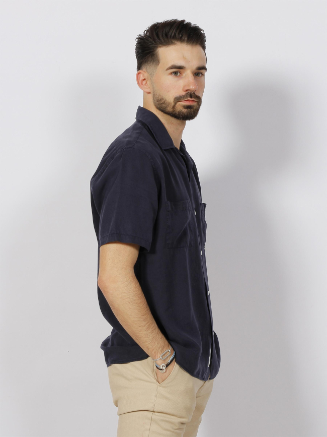 Chemise légère hawai bleu marine homme - Serge Blanco