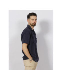 Chemise légère hawai bleu marine homme - Serge Blanco