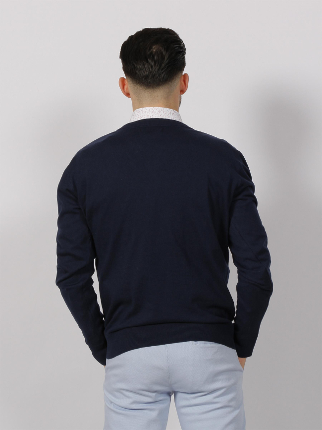 Pull fin folks bleu marine homme - Benson & Cherry