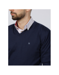 Pull fin folks bleu marine homme - Benson & Cherry