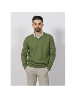 Pull col v folks vert homme - Benson & Cherry