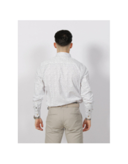 Chemise à imprimés last blanc kaki homme - Benson & Cherry