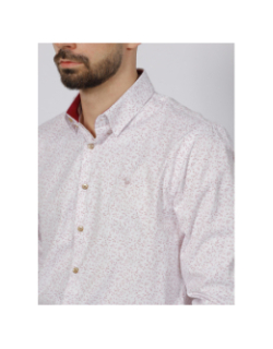 Chemise à imprimés signature last blanc homme - Benson & Cherry