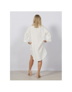 Robe chemise natali oversize blanc femme - Vero Moda