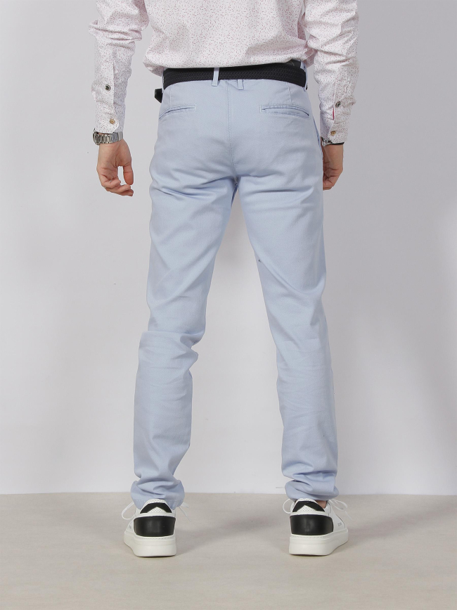 Pantalon chino slim perrebi bleu ciel homme - Izac