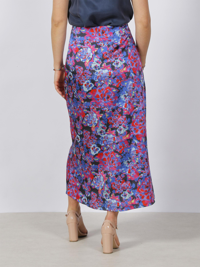 Jupe midi à fleurs satin mayra multicolore femme - Only