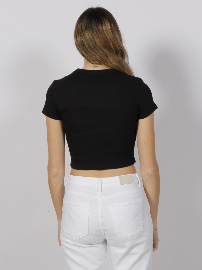 T-shirt crop deluisa noir femme - Hugo