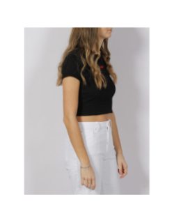 T-shirt crop deluisa noir femme - Hugo