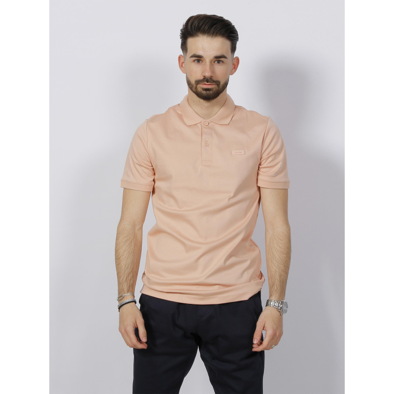 Polo smooth slim rose corail homme - Calvin Klein