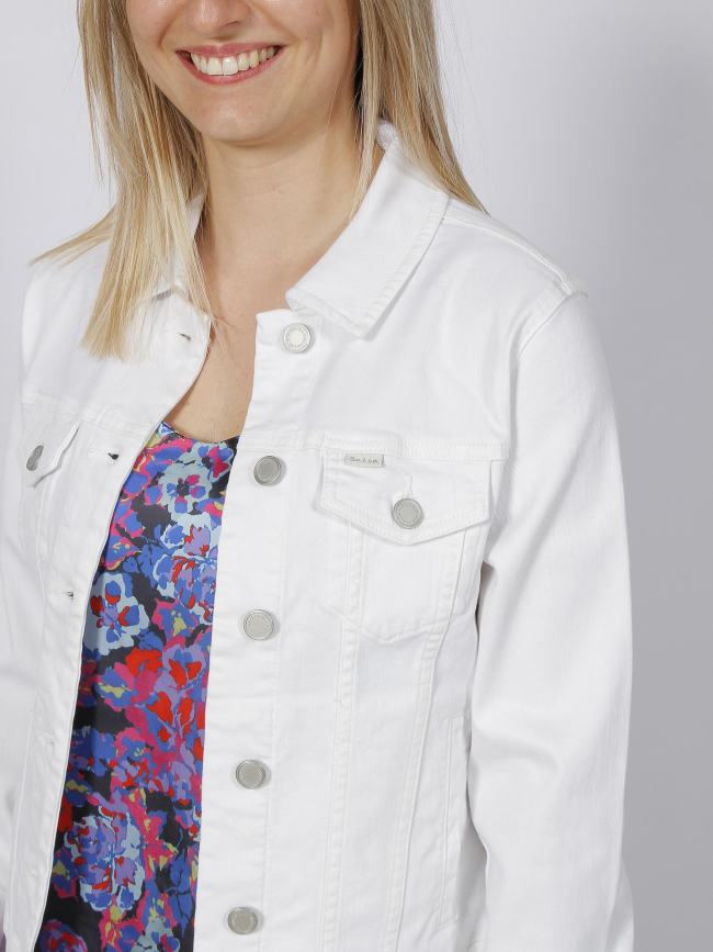 Veste en jean santa blanc femme - Salsa