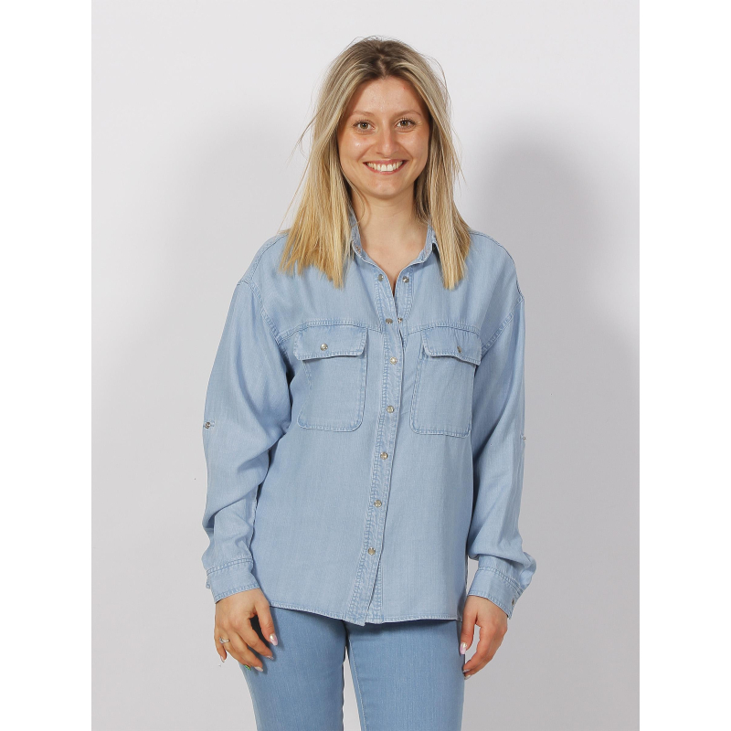 Chemise manches longues jean bleu femme - Salsa