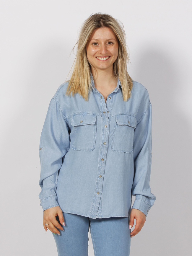 Chemise manches longues jean bleu femme - Salsa