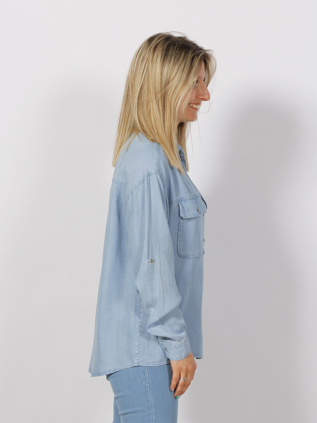 Chemise manches longues jean bleu femme - Salsa