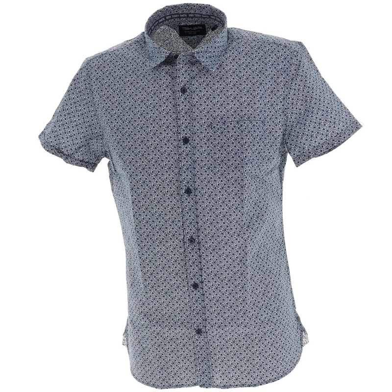 Chemise manches courtes austin bleu homme - Teddy Smith