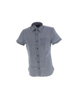 Chemise manches courtes austin bleu homme - Teddy Smith