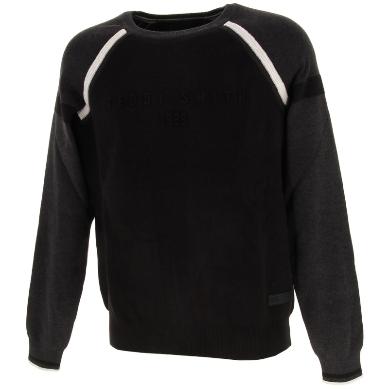 Pull neo logo en relief noir homme - Teddy Smith