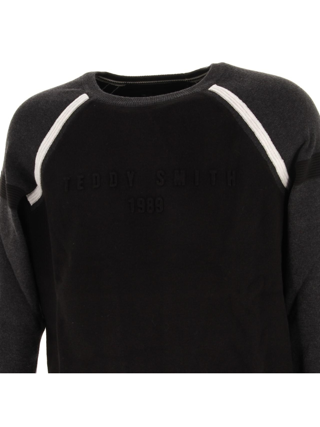 Pull neo logo en relief noir homme - Teddy Smith