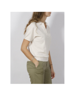 T-shirt polo relax beige femme - Tommy Hilfiger