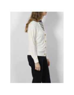 Gilet cardigan en lin stitch blanc femme - Tommy Hilfiger