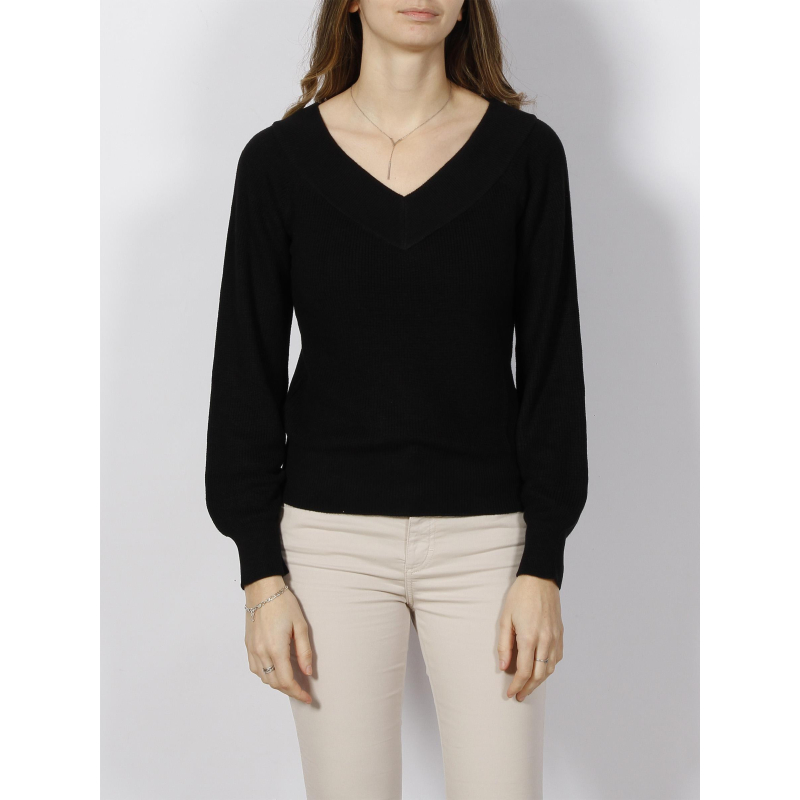 Pull newlexsun double col v noir femme - Vero Moda