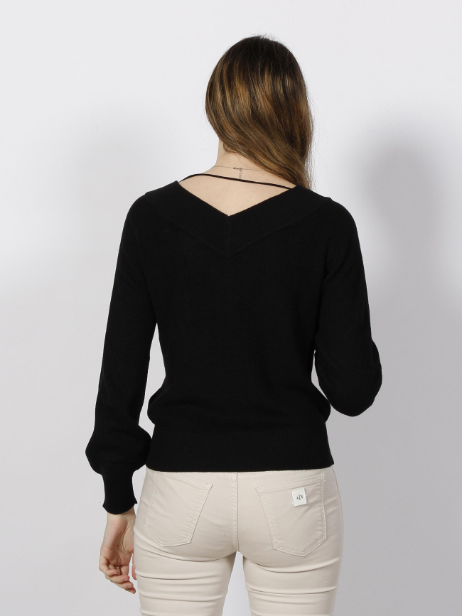 Pull newlexsun double col v noir femme - Vero Moda