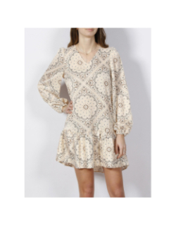 Robe ample imprimés rina beige femme - Vero Moda