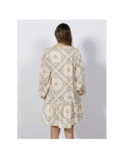 Robe ample imprimés rina beige femme - Vero Moda