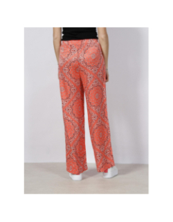 Pantalon imprimés fluide large rina rose corail femme - Vero Moda