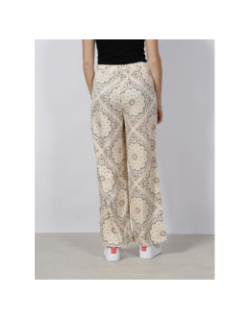 Pantalon imprimés fluide large rina beige femme - Vero Moda