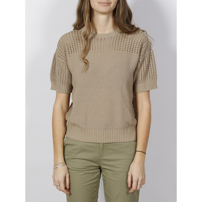 T-shirt pull maille marron femme - Armani Exchange
