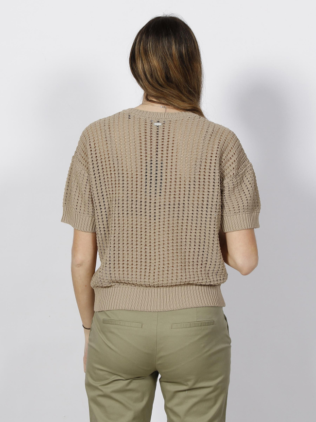 T-shirt pull maille marron femme - Armani Exchange