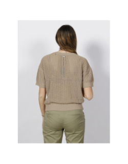 T-shirt pull maille marron femme - Armani Exchange