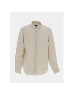 Chemise manches longues en lin beige homme - Armani Exchange