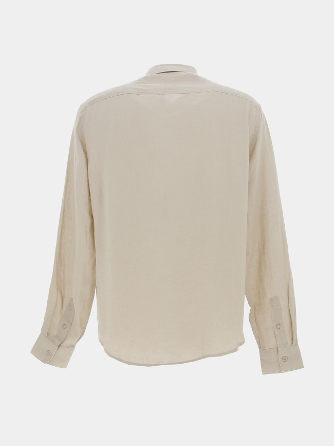 Chemise manches longues en lin beige homme - Armani Exchange