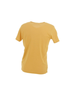 T-shirt uni col v goa jaune homme - Teddy Smith