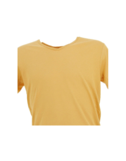 T-shirt uni col v goa jaune homme - Teddy Smith