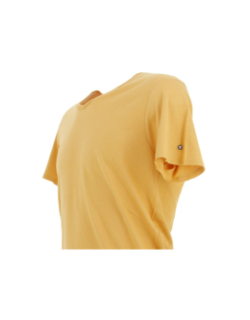 T-shirt uni col v goa jaune homme - Teddy Smith