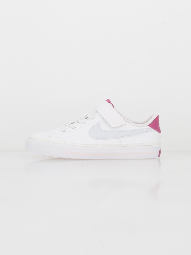 Baskets à scratch court legacy blanc rose fille - Nike