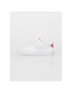 Baskets à scratch court legacy blanc rose fille - Nike