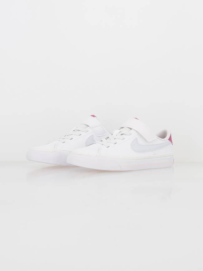 Baskets à scratch court legacy blanc rose fille - Nike