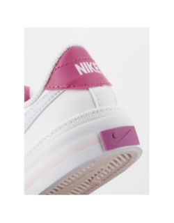 Baskets à scratch court legacy blanc rose fille - Nike