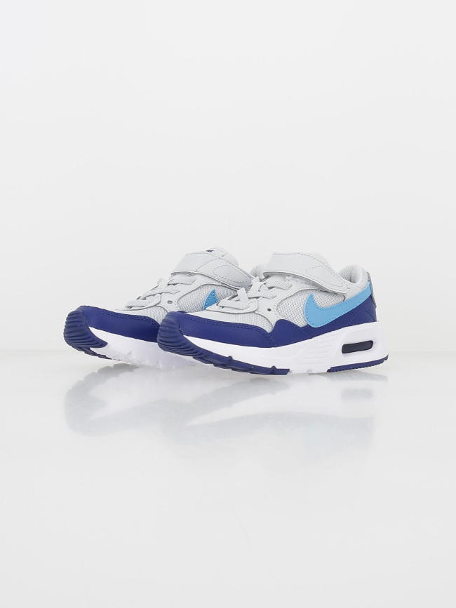 Air max baskets à scratch sc bleu gris enfant - Nike