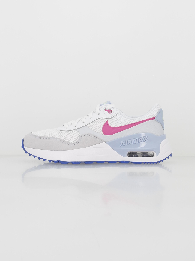 Air max baskets system gs blanc rose enfant - Nike