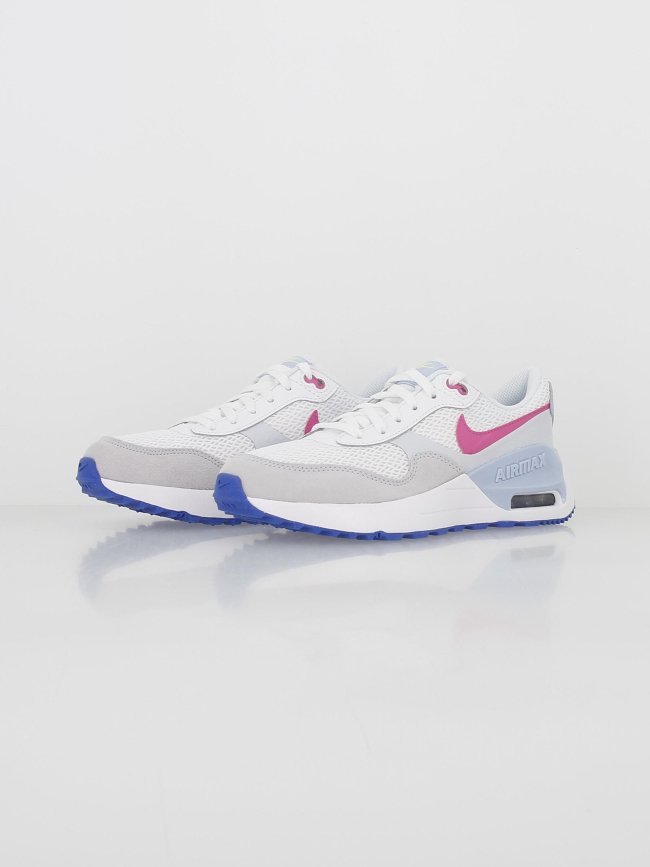 Air max baskets system gs blanc rose enfant - Nike