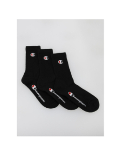 Pack 3 paires de chaussettes crew noir - Champion