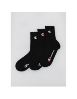 Pack 3 paires de chaussettes crew noir - Champion