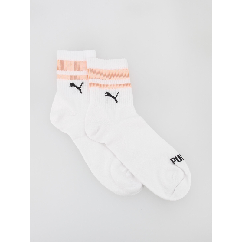 Pack 2 paires de chaussettes mi-hautes new heritage blanc - Puma