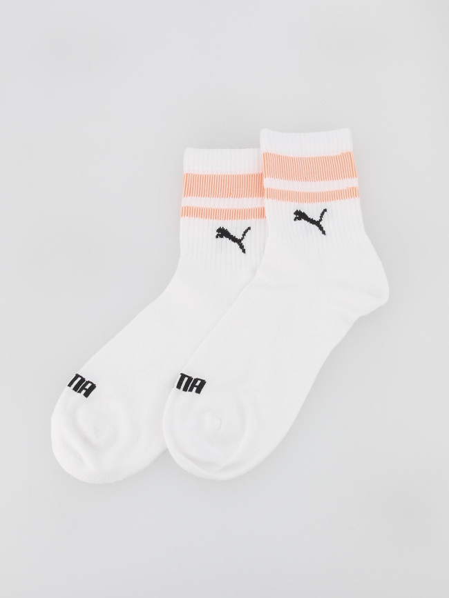 Pack 2 paires de chaussettes mi-hautes new heritage blanc - Puma